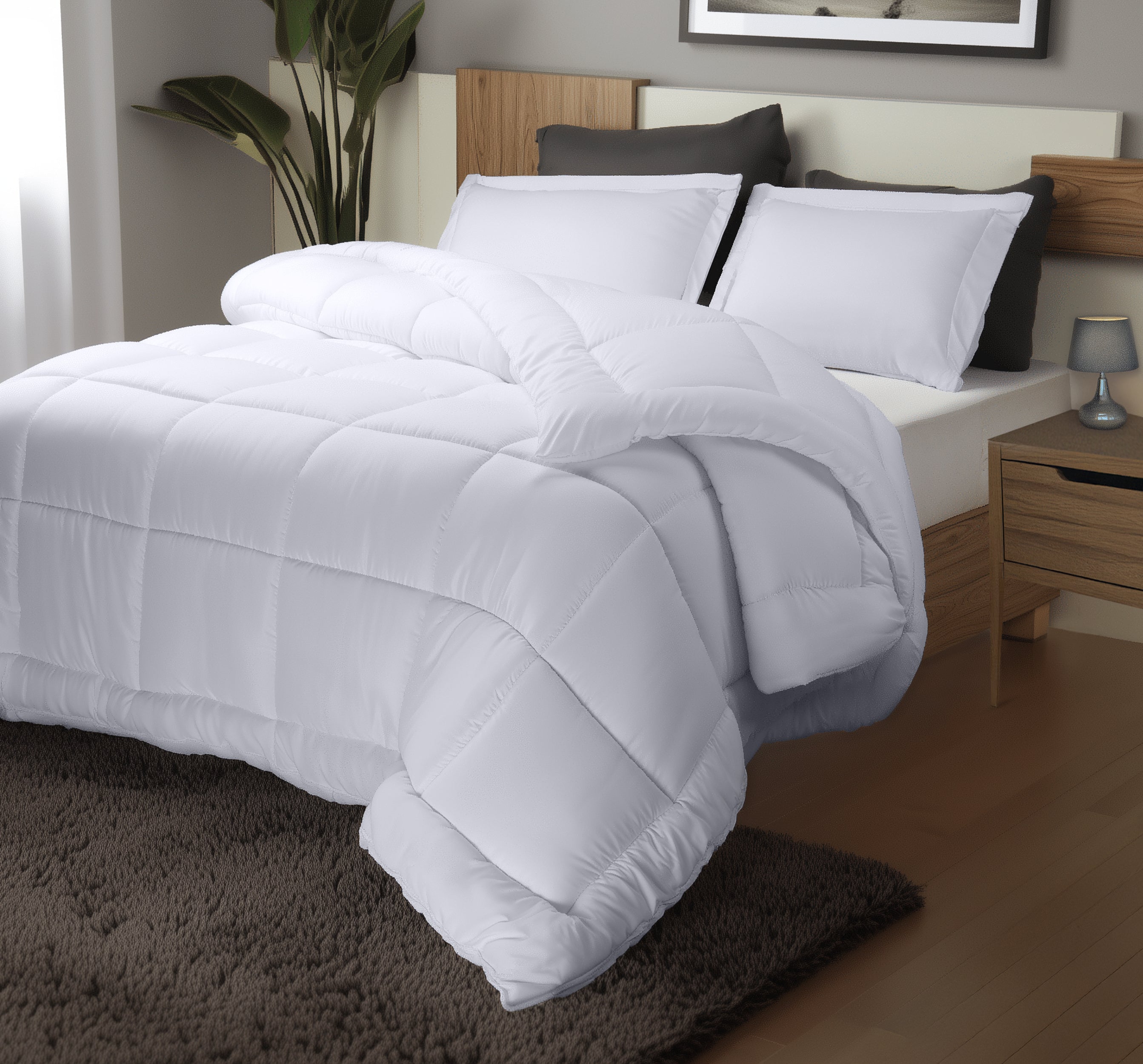 Utopia Bedding 2 Almohadas De Algodon King Blanco Azul Navy Lisa Utopia Bedding 2 Almohadas De Algodon King Blanco Azul Navy Lisa