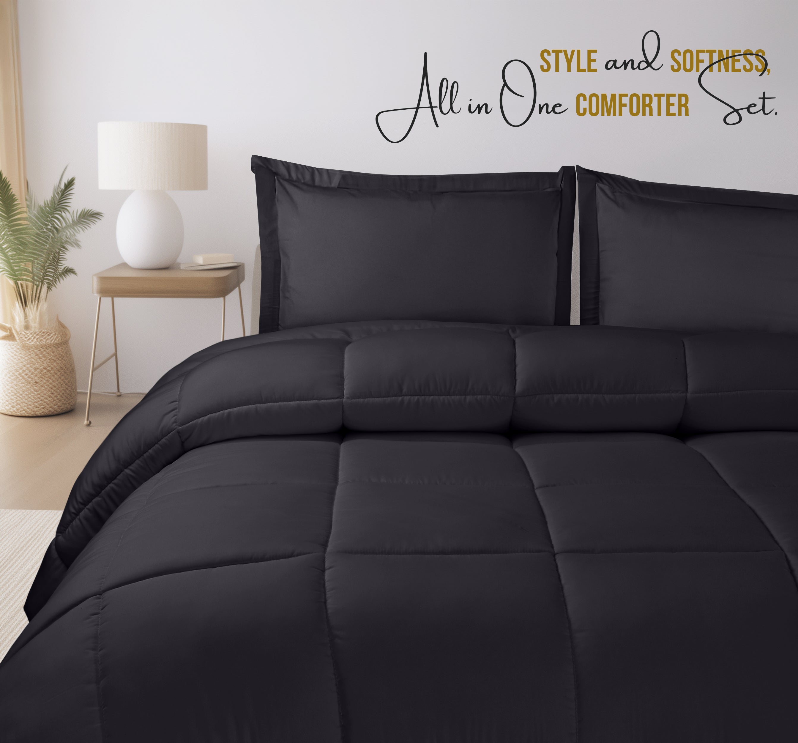 Utopia Bedding Comforter Set – Down Alternative Bed Set with All Season Comforter and Pillow Sham – Soft & Cozy – Available in Multiple Sizes & Colors
