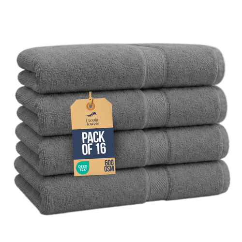 16-Pack 600 GSM Premium Bath Towel - 100% Vehura Cotton