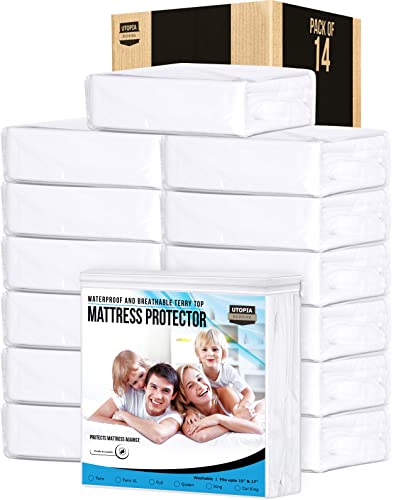 Utopia Bedding Waterproof Terry Top Mattress Protector