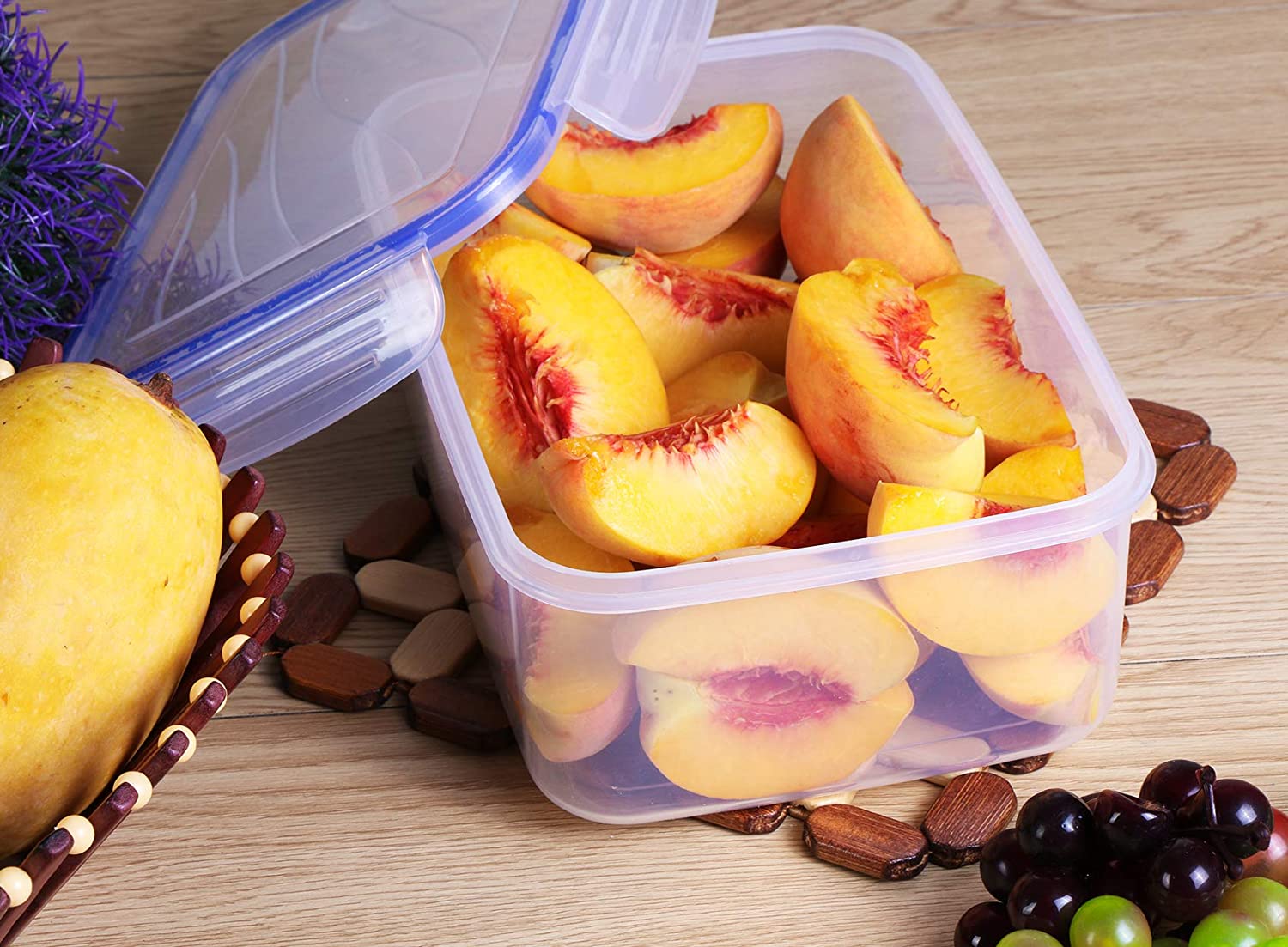 Blue Plastic Food Container Set By Utopia Kitchen – Utopia Deals