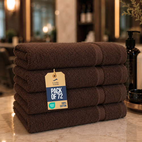 72-Pack Black Salon Towels (Not Bleach Proof, 16 x 27 Inches)