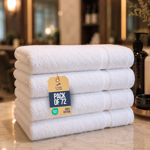 72-Pack Black Salon Towels (Not Bleach Proof, 16 x 27 Inches)