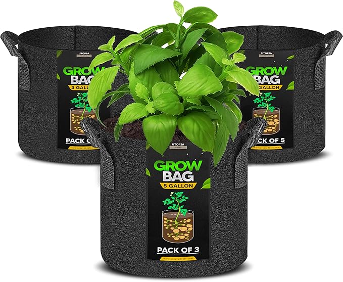 fabric plant pots amazon 300G Thickened Nonwoven Plant Fabric Pots for Outdoor – Utopia Brands