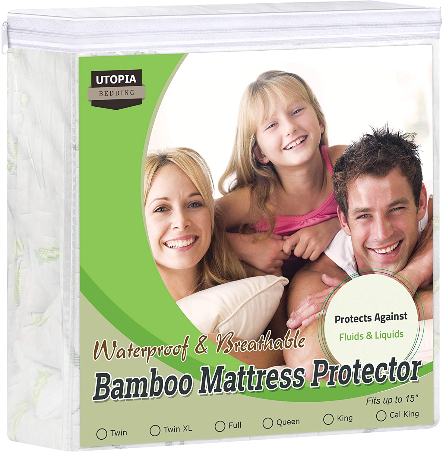  Gogreen Waterproof Mattress Protector, Breathable All-Season  Bed Mattress Cover Washable Mattress Encasement with Deep Pocket Bamboo  Mattress Protector Fitted 6-15 [Bamboo Jersey, Twin 39x75] : Home &  Kitchen