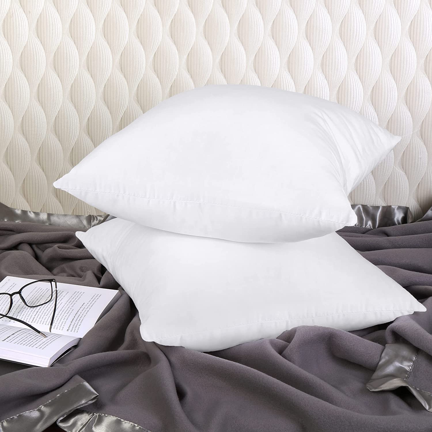 18x18 Pillow Inserts Throw Pillow Inserts Set of 18x18 Inch (Pack of 4)  White