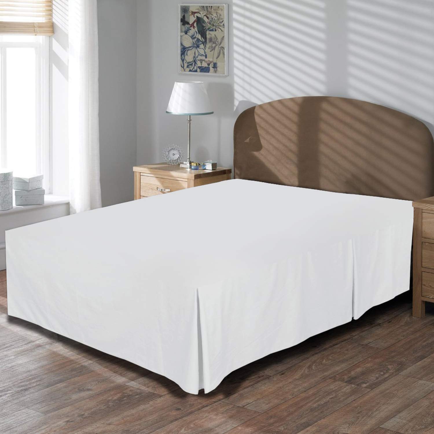 Brushed Microfiber Bed Skirt Quadruple Pleated Utopia Bedding