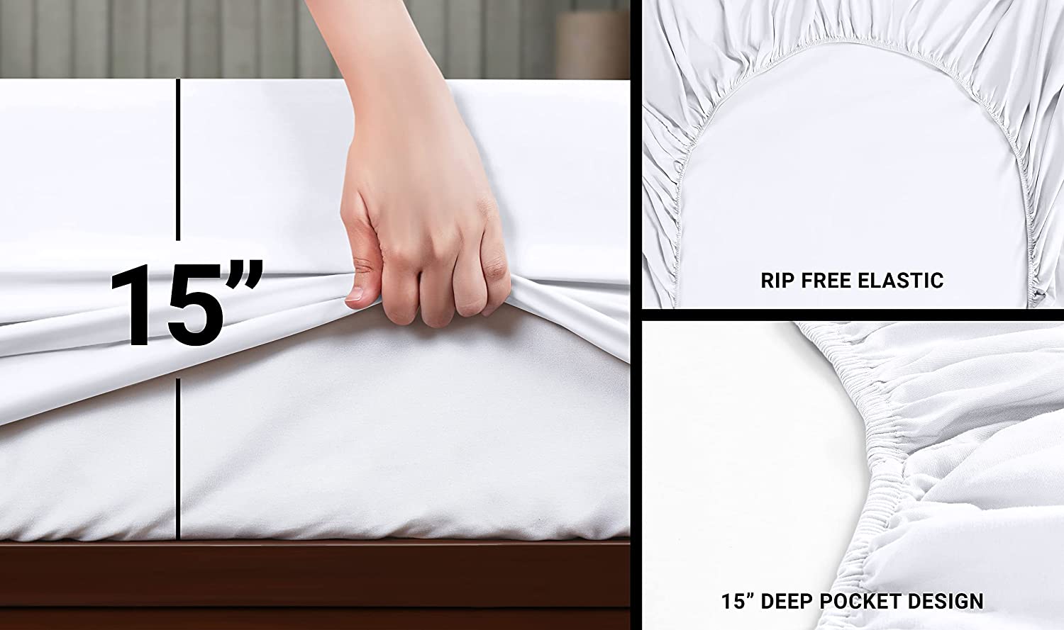 Utopia Bedding Queen Bed Sheets Set - 4 Piece Bedding - Brushed Microfiber  