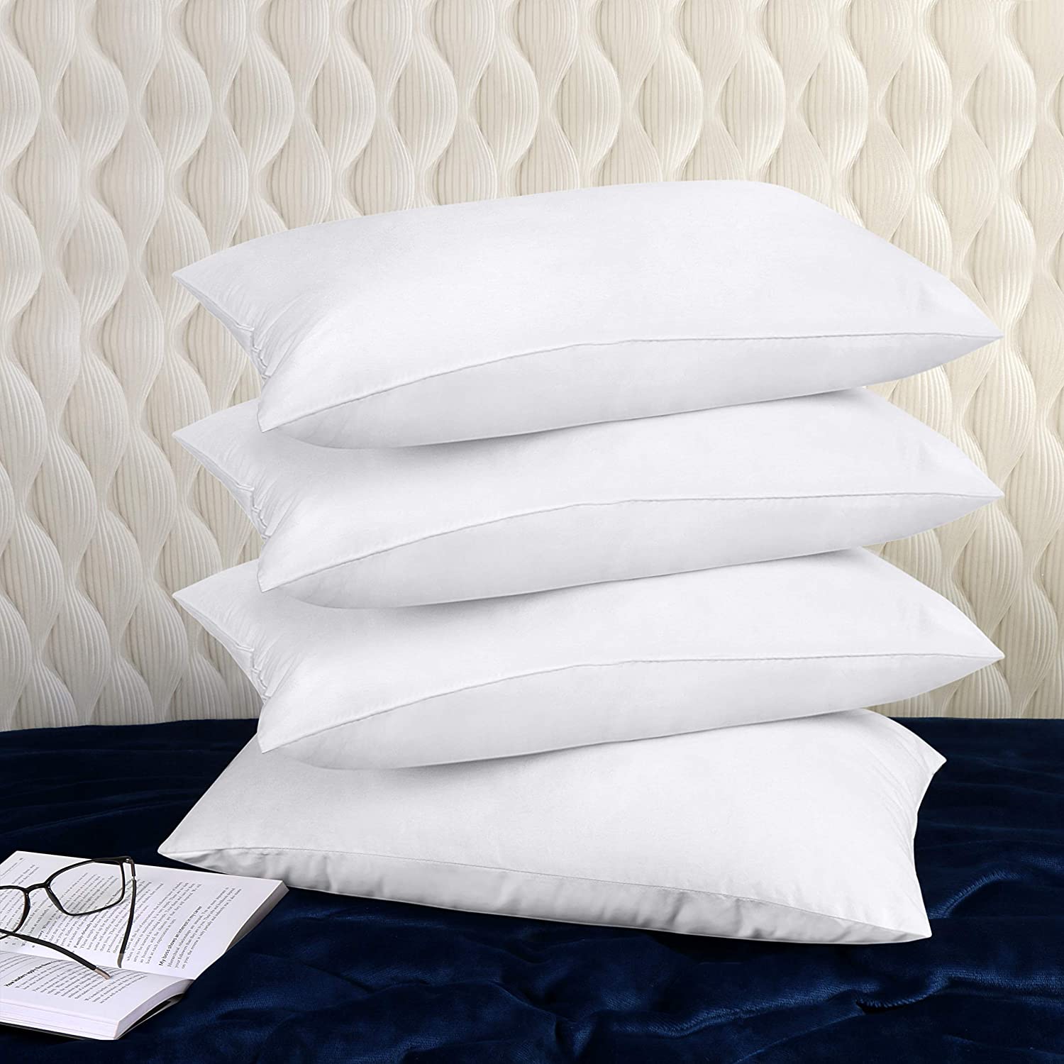 Utopia Bedding Throw Pillows (Set of 4, White), 16 x 16 Inches