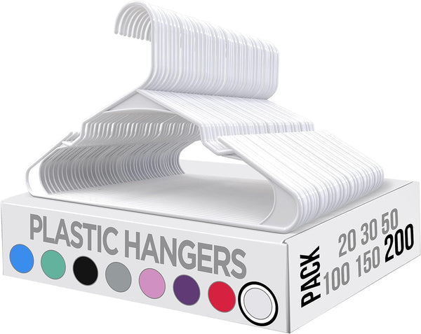 Plastic Hangers with Shoulder Grooves By Utopia Home