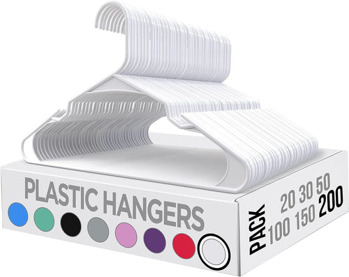 Plastic Hangers with Shoulder Grooves By Utopia Home