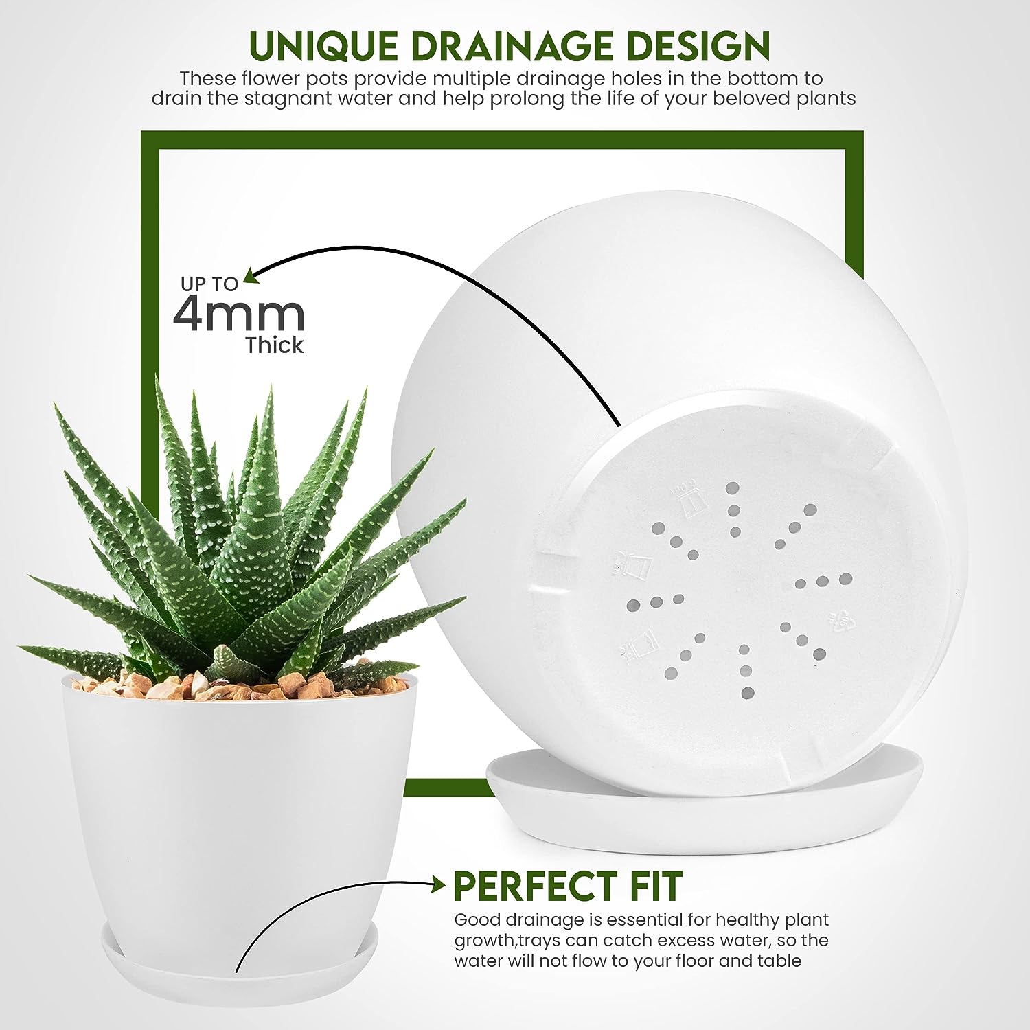 amazon white plant pots Home Decor Flower Pots for Indoor Planter By Utopia Home – Utopia Brands