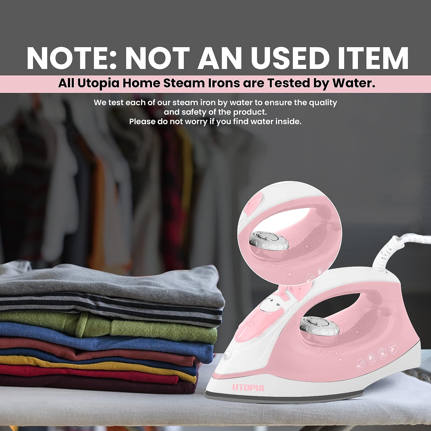 Non-Stick Soleplate Steam Iron By Utopia Home – Utopia Deals