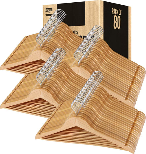 Premium Wooden Hangers with 360 Rotatable Hook by Utopia Home
