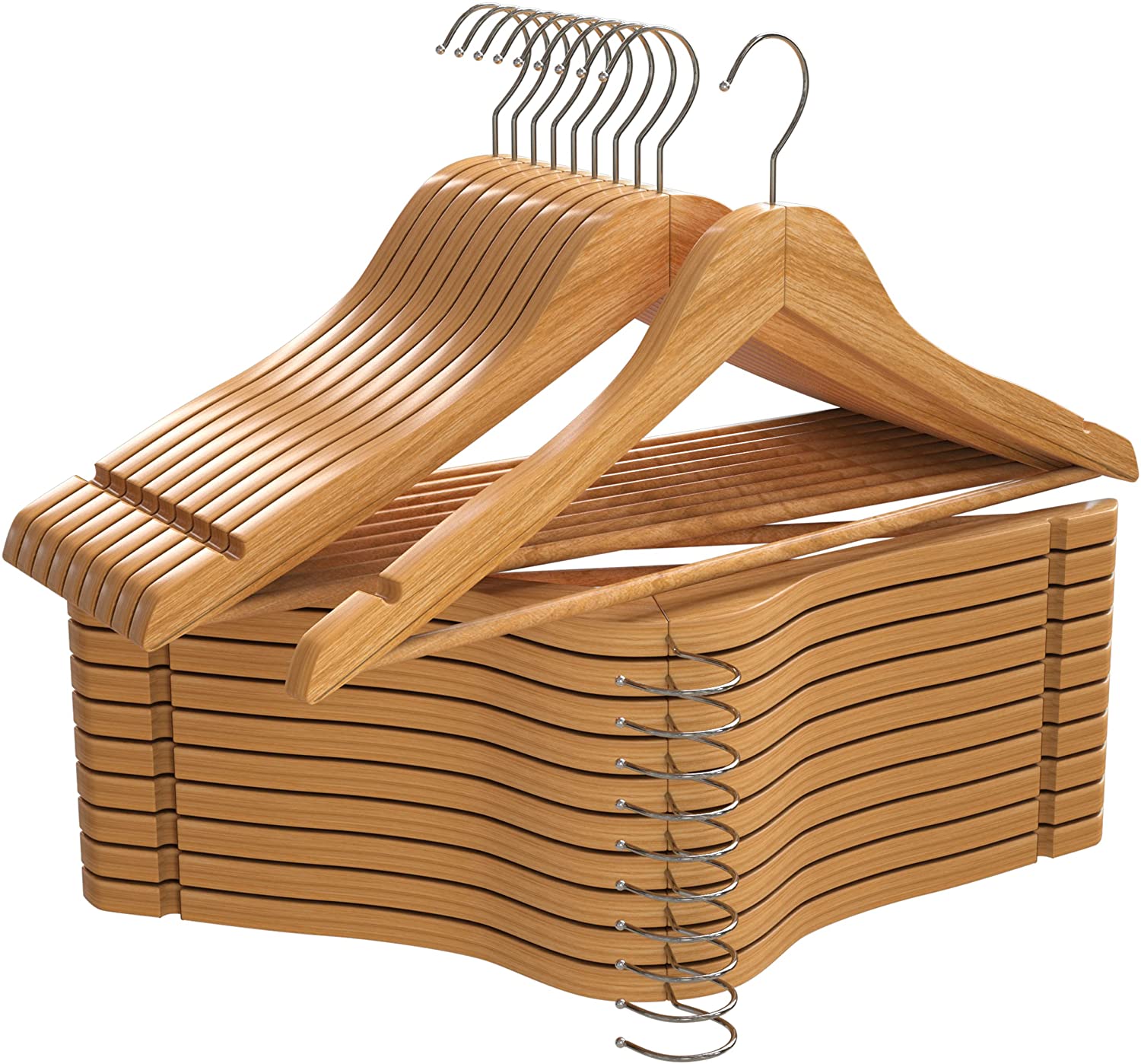 Premium Quality Wooden Suit Hangers - Hangers In Bulk