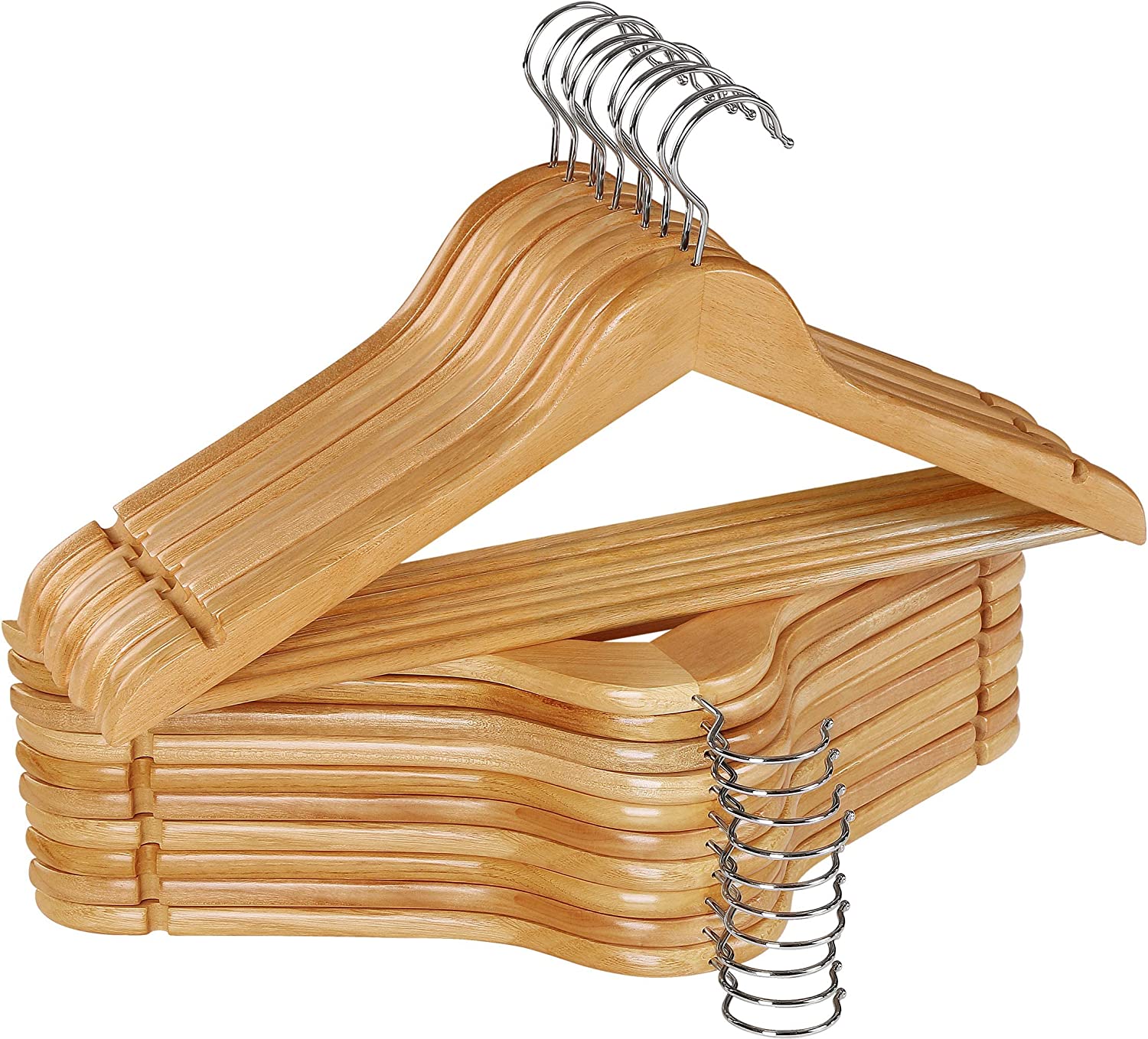 Buy Wholesale China Bulk Supermarket Hanger 4 Pack Adults Wooden Hanger  Suit Clothes Hangers With Clips & Wooden Hanger at USD 0.22