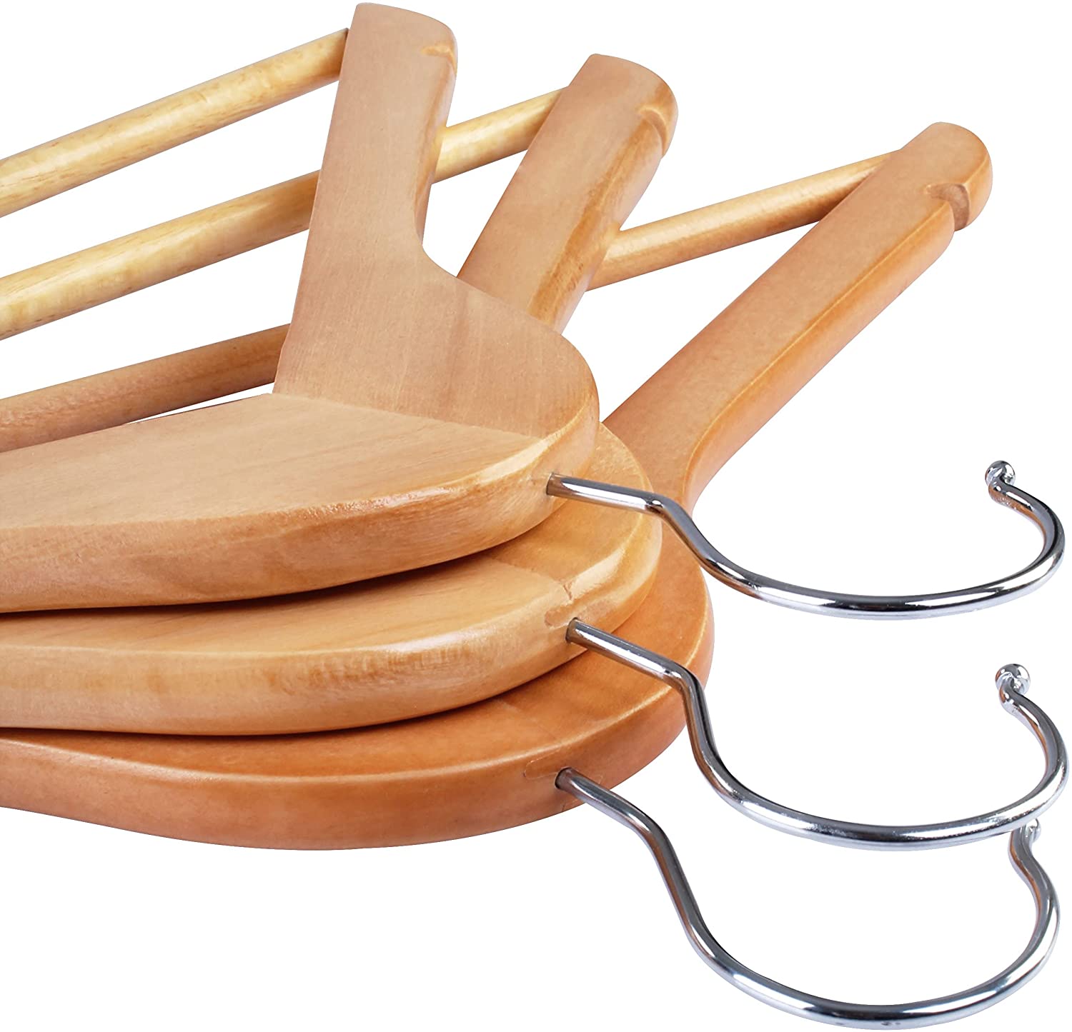 Premium Quality Wooden Suit Hangers - Hangers In Bulk