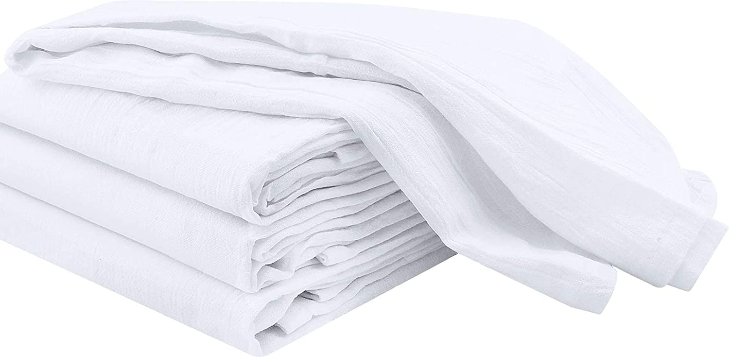 Flour Sack Dish Towels Gray White Moonstruck