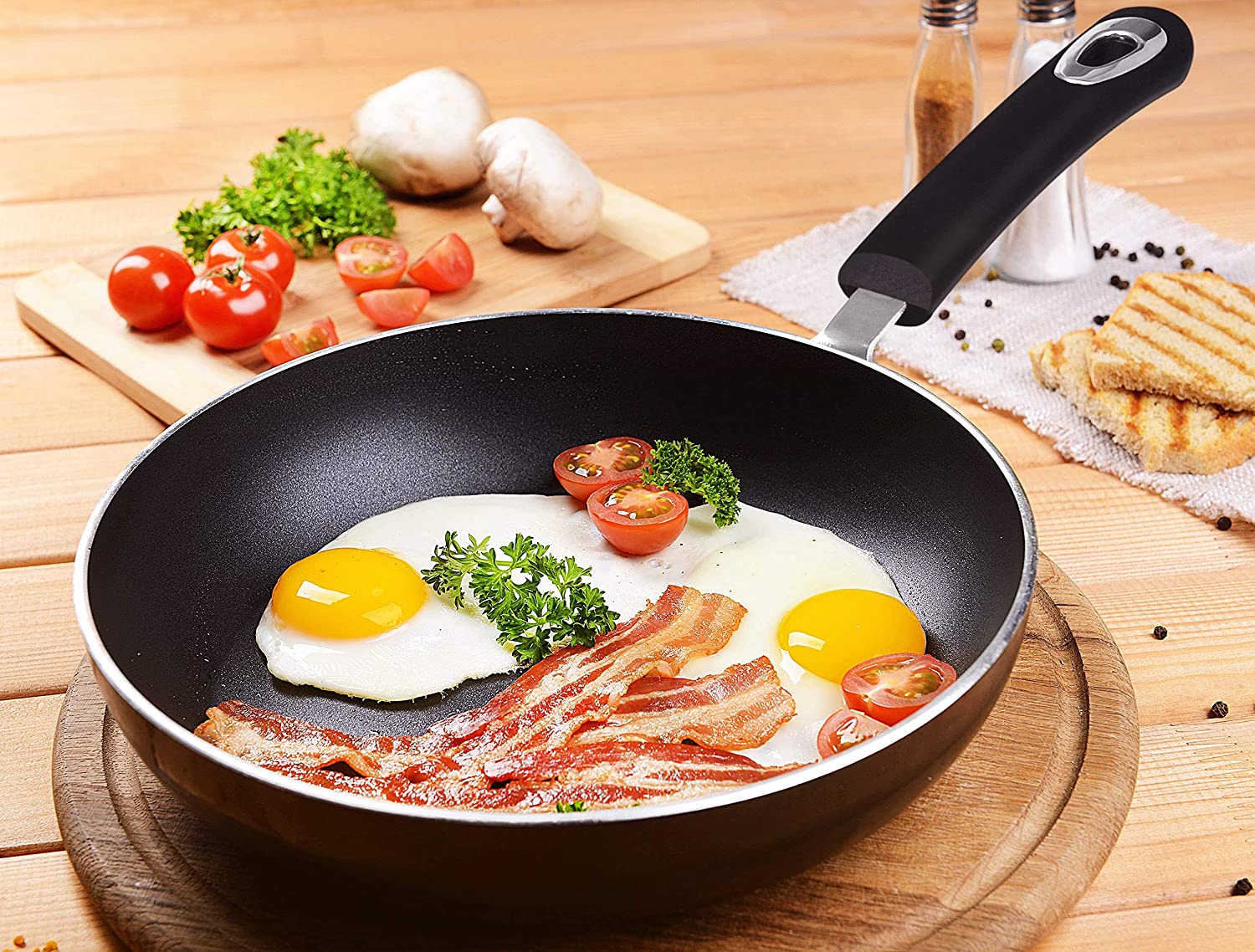 Non-stick Frying Pan Set - 3 Pieces (8 Inch / 9.5 Inch / 11 Inch) by U –  Utopia Deals