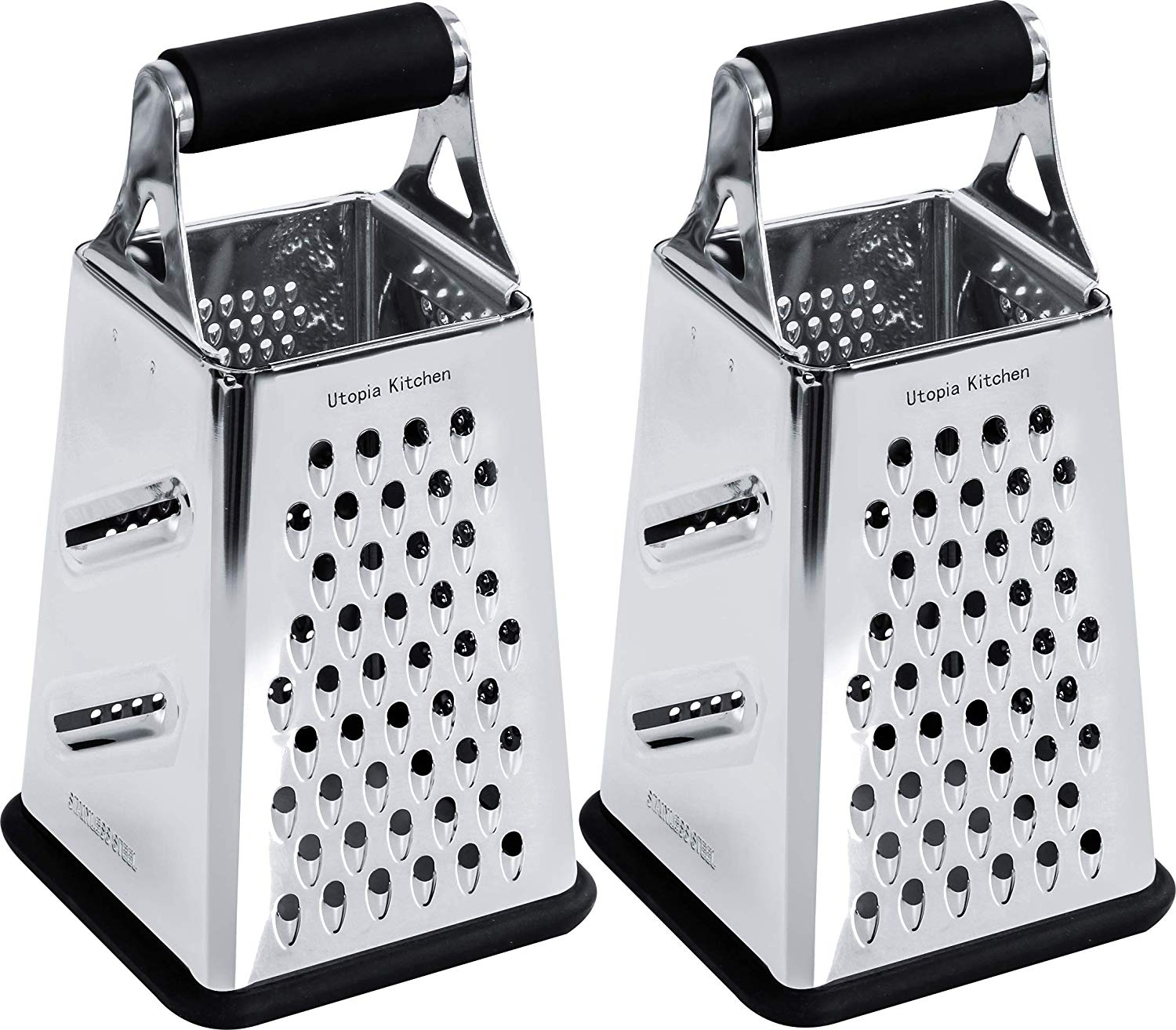 Cheese Grater 4 Sided Cheese Shredder, mozzarella Stainless Steel Kitchen