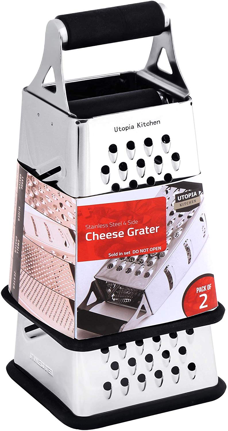 Utopia Kitchen - Cheese Grater & Shredder - Stainless Steel - 6 Sided —  CHIMIYA