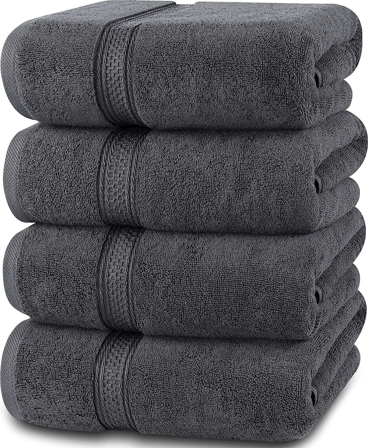 Utopia Towels Pink Towel Set 8-Piece - Viscose Stripe Towels - 600 GSM Ring  Spun Cotton - Highly Absorbent Towels (Pack of 8) 