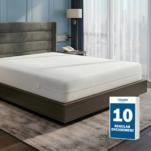 10-Pack 100% Waterproof Mattress Encasements 6-Sided Zippered Mattress Covers