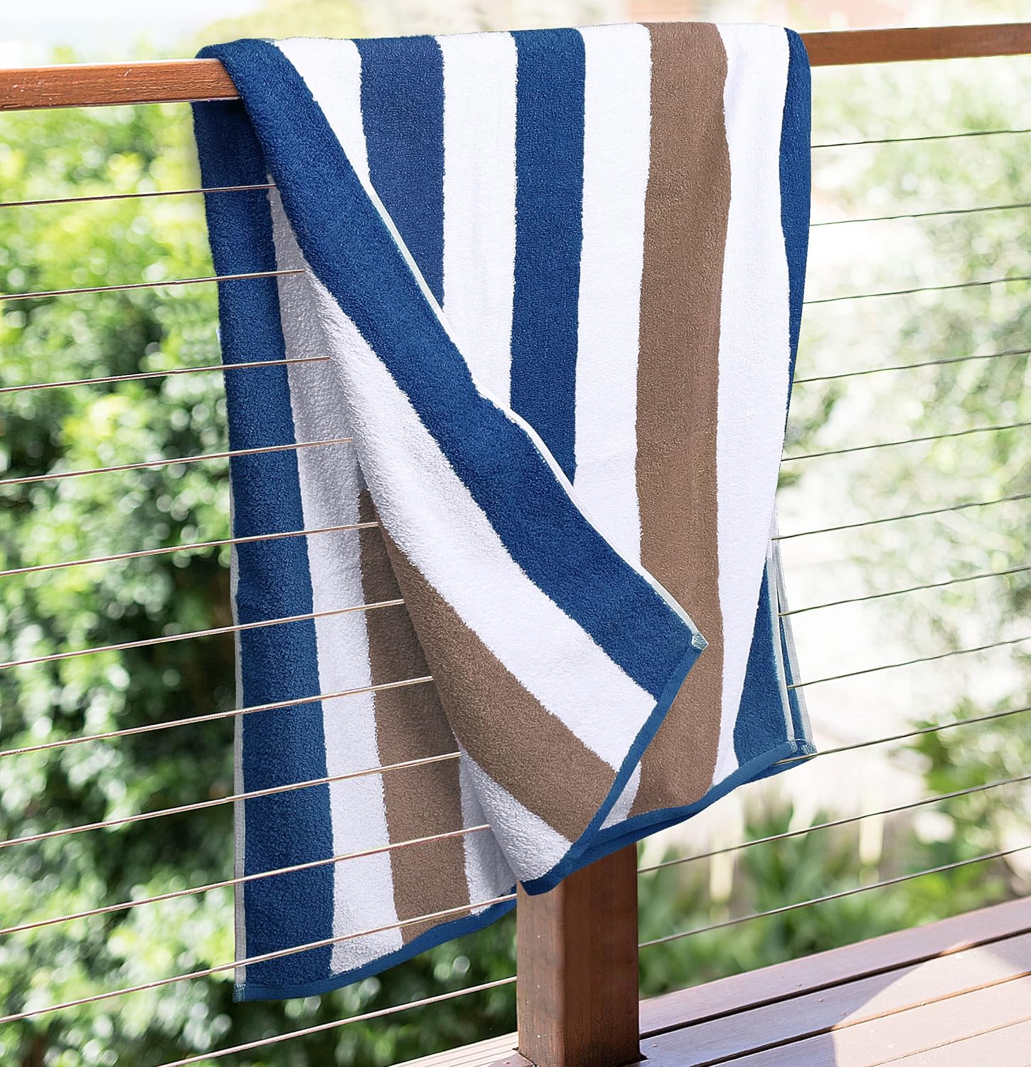 100% Cotton Jumbo Cabana Stripe Beach Towel By Utopia Towel – Utopia Deals