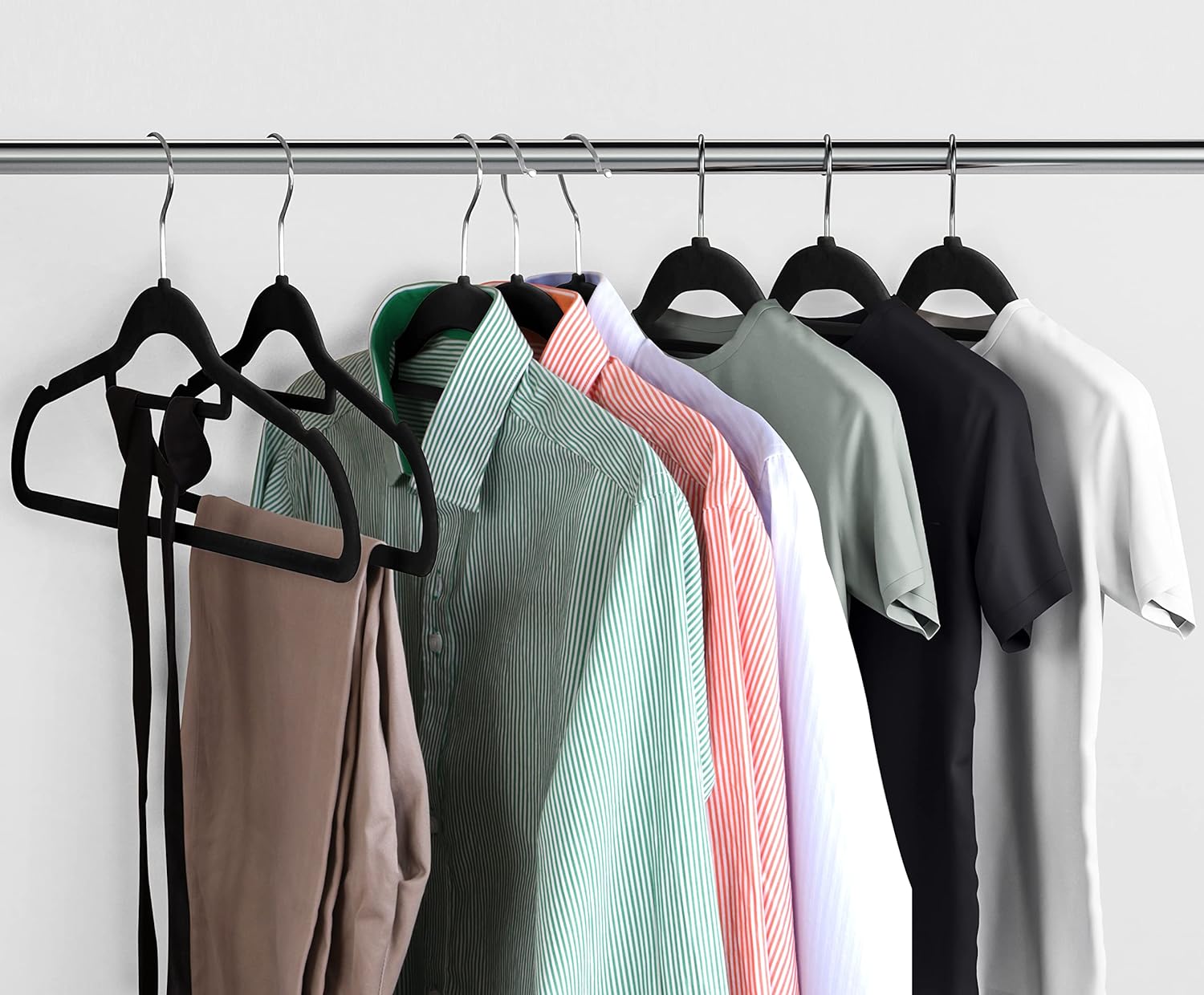 Utopia Home Clothes Hangers 50 Pack - Plastic Hangers Space Saving -  Durable Coat Hanger with Shoulder Grooves (Black)
