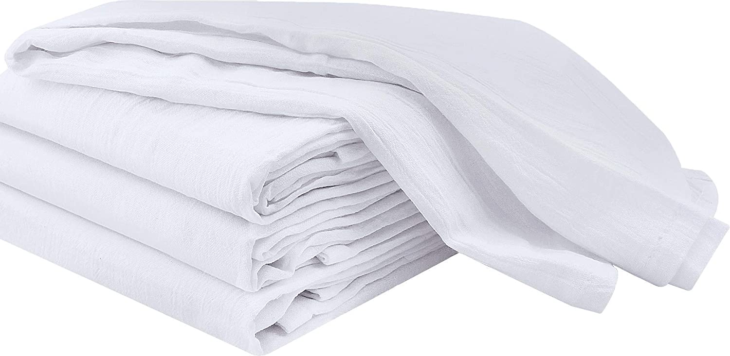 Cannon 4pk Cotton Flour Sack Kitchen Towels White