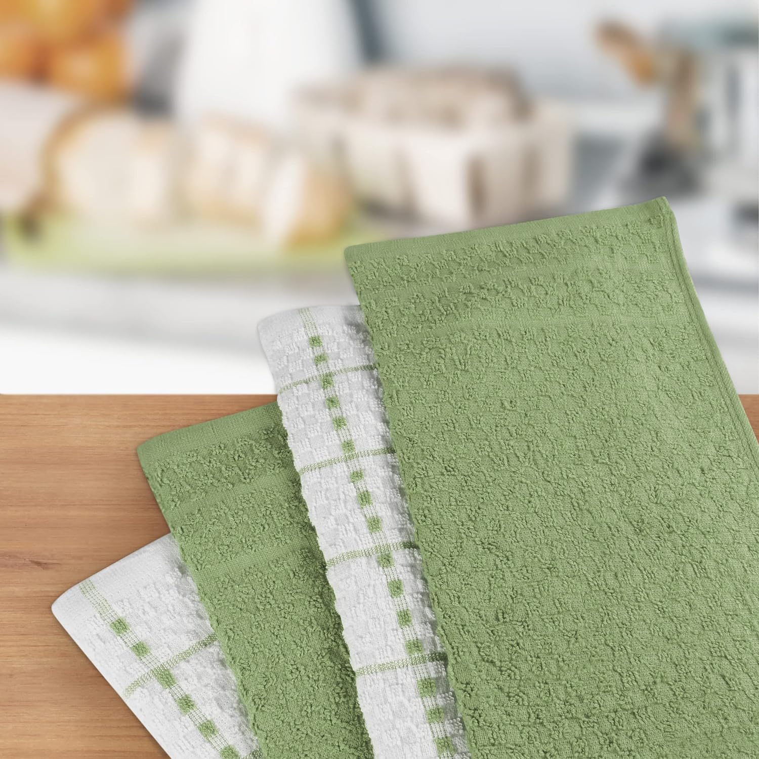 3-Piece Organic Cotton Kitchen Towel Set | Blue