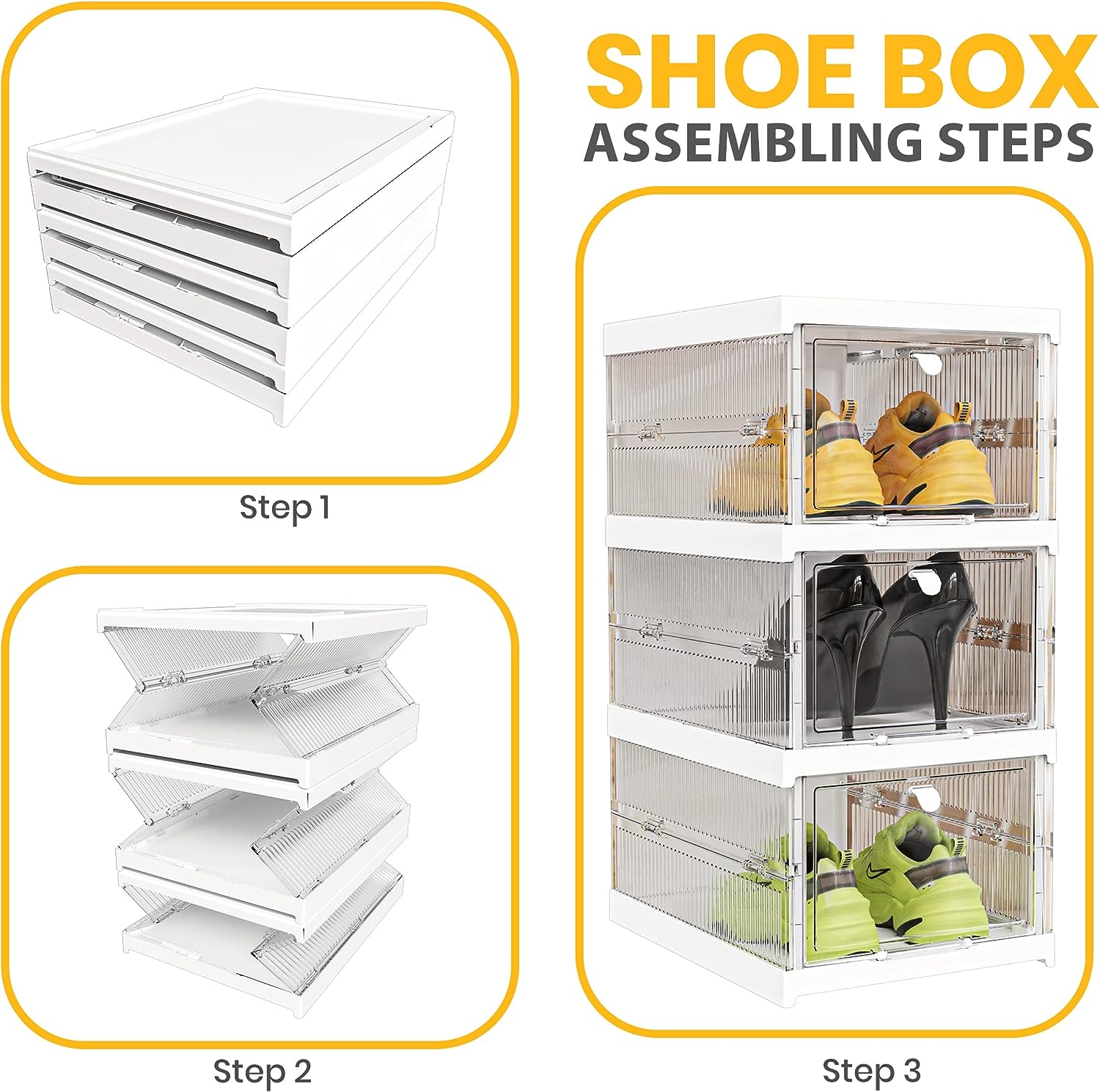 5 Layers Foldable Shoe Storage Boxes By Utopia Home – Utopia Deals
