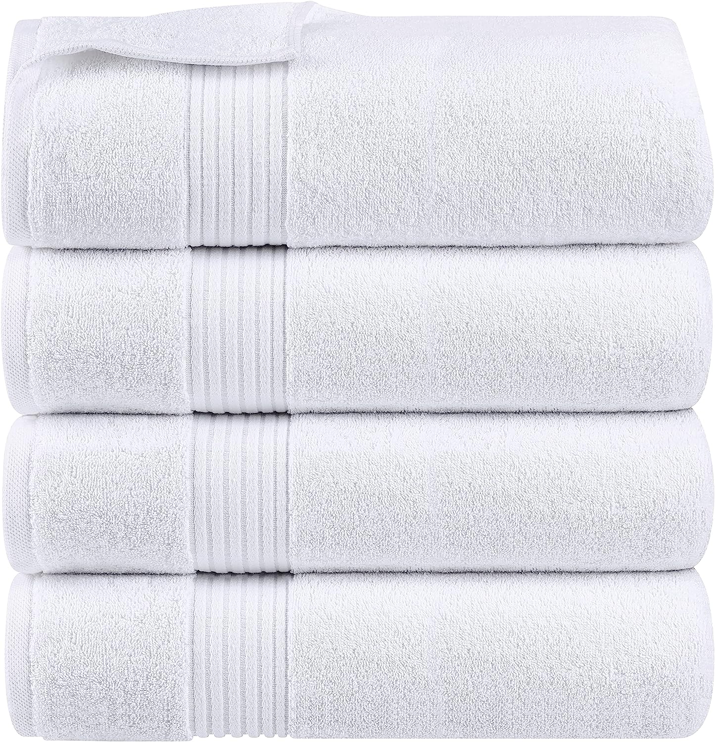 Utopia Towels 6 Pack Bath Towel Set, 100% Ring Spun Cotton (24 x 48 Inches)  Medium Lightweight and Highly Absorbent Quick Drying Towels, Premium Towels  for Hotel, Spa and Bathroom (White) 24 x 48 Inches White