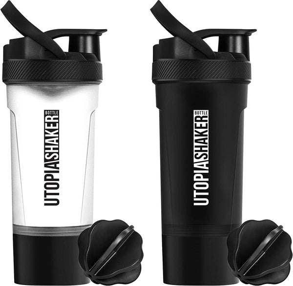 Fitness Sports Classic Protein Mixer Shaker Bottle (24-Oz) By Utopia H –  Utopia Deals
