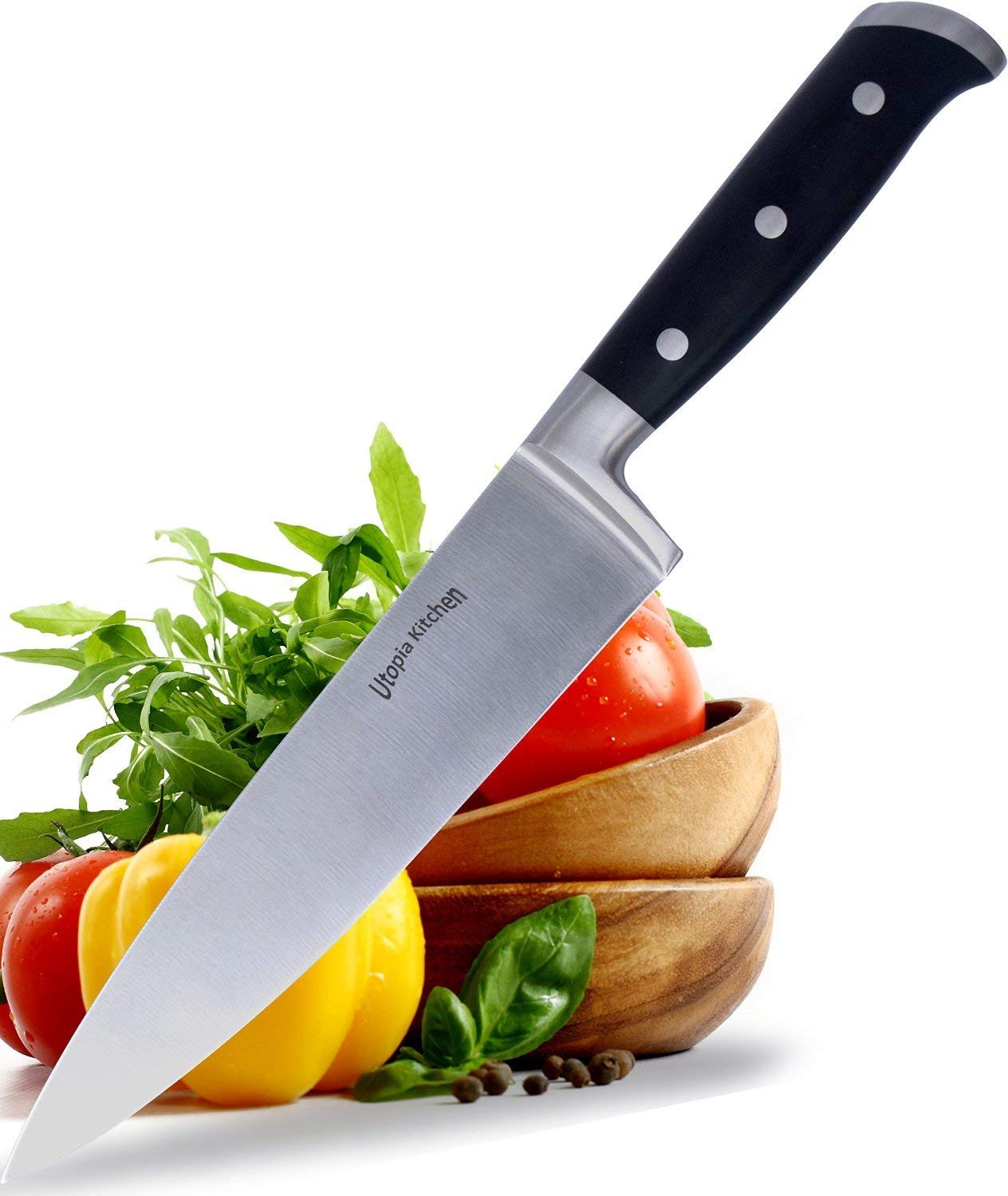 Chef Knife, 8 Inch | Dark Brown ABS Handle