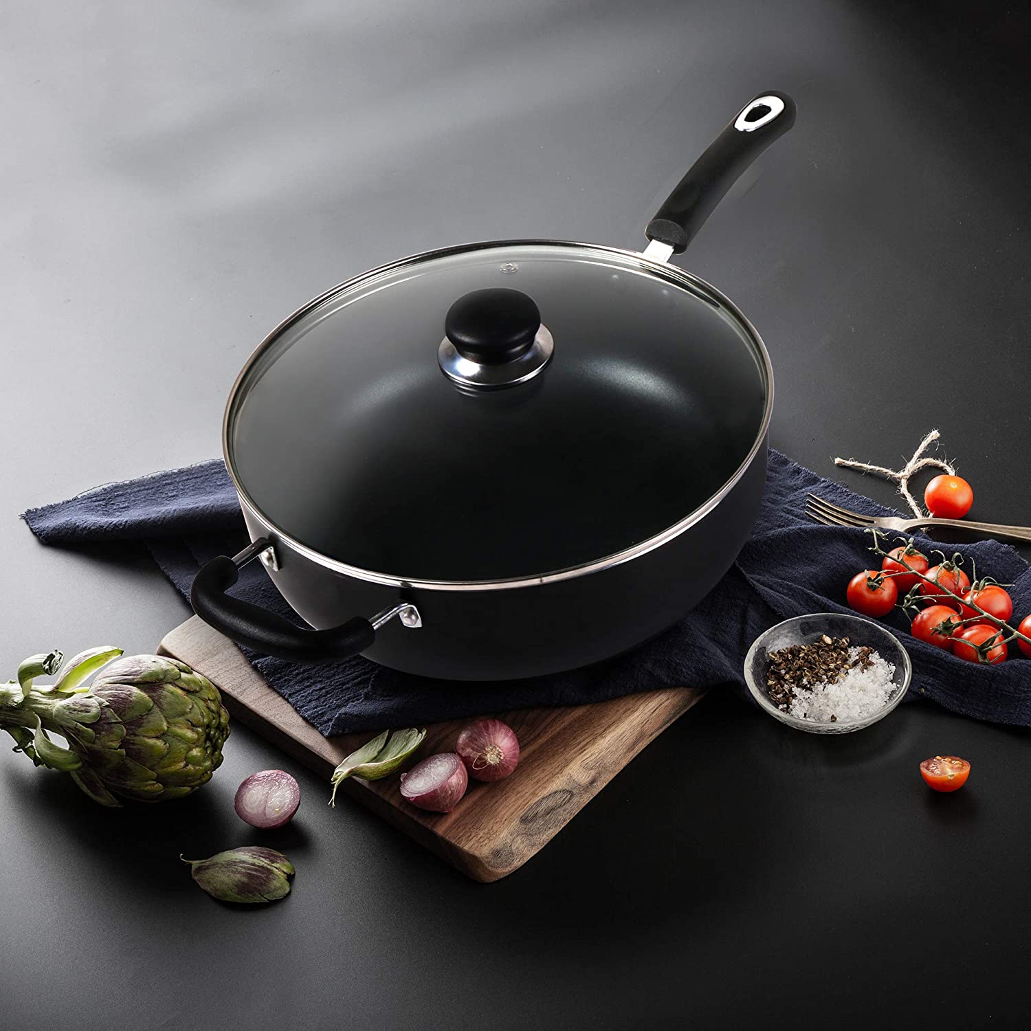 Utopia Kitchen Saute Fry Pan - Nonstick Frying Pan - 11 Inch Induction  Bottom - Aluminum Alloy and Scratch Resistant Body - Riveted Handle -  Ceramic