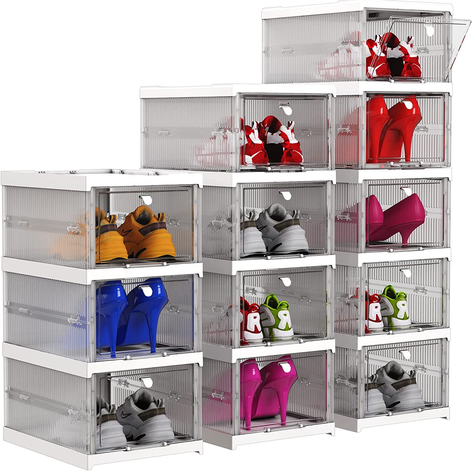 3 Layers Foldable Shoe Storage Boxes By Utopia Home – Utopia Deals
