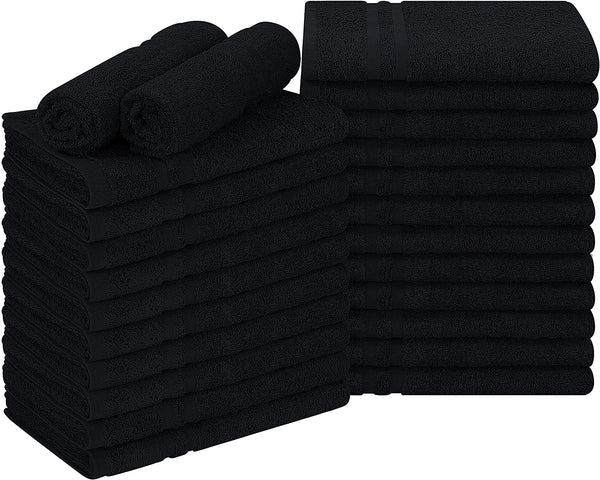 Bleach Proof Salon Towel by Utopia Towels (16 x 27 Inches / Black)