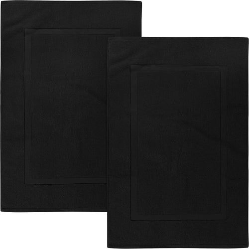 Cotton Banded Bath Mats by Utopia Towels